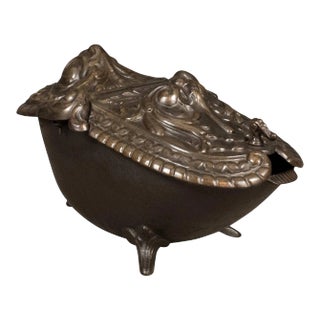 1900s Art Nouveau Victorian Fireside Bin Coal Scuttle For Sale