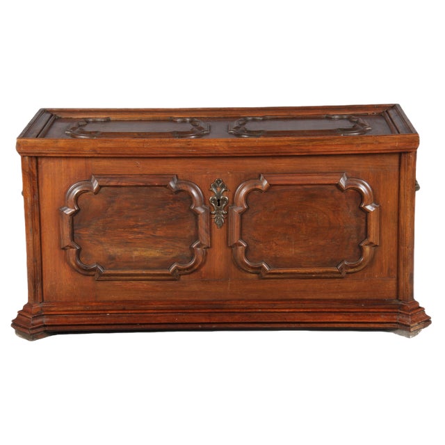 Antique Baroque Chest in Walnut, 1750 For Sale