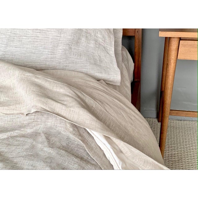 Modernplum Plum Textiles Anna Oatmeal Linen For Sale - Image 4 of 4