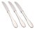 Dinner Knives in Sterling Silver and Stainless Steel by Evald Nielsen, 1930s, Set of 3 For Sale