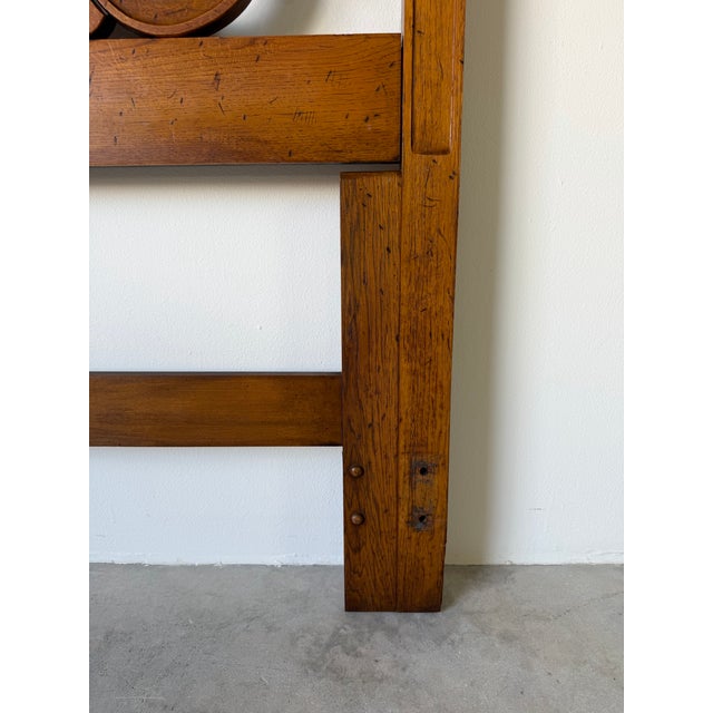 Vintage Thomasville Spanish Mediterranean Carved Wood Queen Headboard For Sale - Image 9 of 12