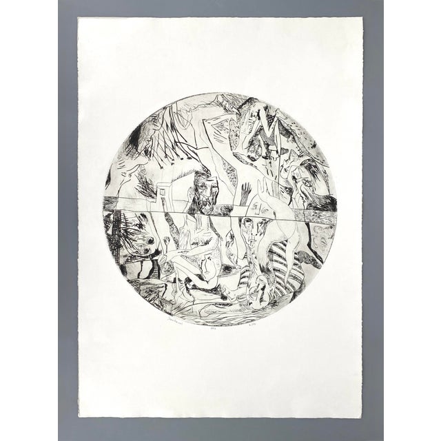 A print * an etching * on thick laid paper with natural edges * by jana grzimek (born 1964) * signed in pencil lower left...