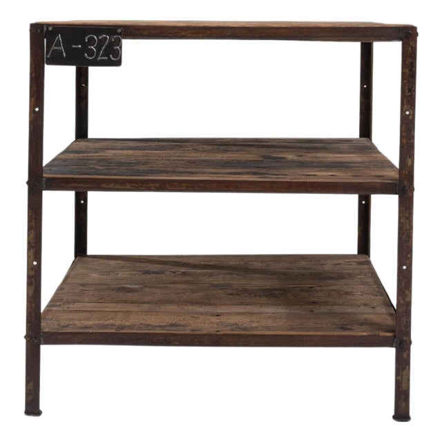 20th Century French Metal and Wooden Work Table For Sale