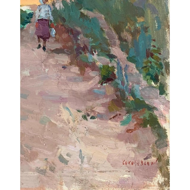 Vintage Ukrainian Impressionist Oil Painting, Rural Landscape, 1960s 49-39 For Sale - Image 6 of 6