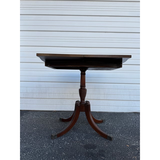 Antique Duncan Phyfe Style Flip Top Swivel Card / Game Table For Sale - Image 17 of 18