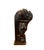 English Antique French Walnut Hand Carved English Bulldog Brush Stand / Valet / Matchstick Holder With Amber Glass Eyes, Iris Apfel Owned For Sale - Image 3 of 8