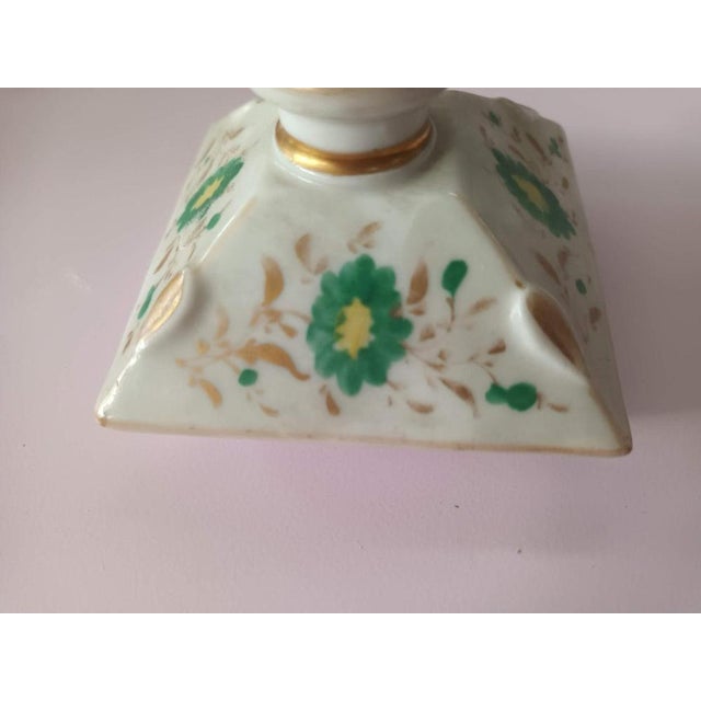 Antique French Hand Painted Porcelain Perfume Bottles, Set of 2 For Sale - Image 12 of 14