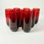 Art Deco 1940s Vintage Art Deco Boho Chic Hollywood Regency Ruby Red Tumbler Glasses - Set of 8 For Sale - Image 3 of 9