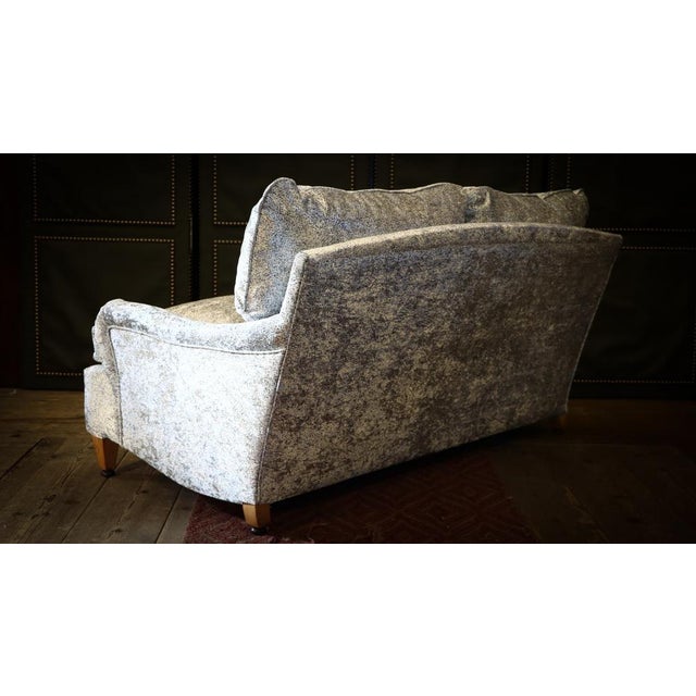 Small Cushion Back 2-Seater Sofa in Velvet by George Smith, 2010s For Sale - Image 13 of 18