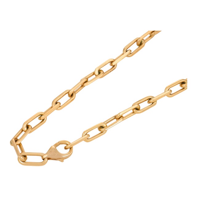 Mid 20th Century Cartier 18k Yellow Gold Santos Dumont Chain Necklace For Sale