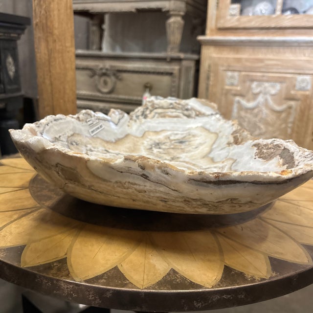 Gemstone Wide-Cut Onyx Bowl For Sale - Image 7 of 12