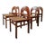 Arcadia Chairs in Curved Wood and Straw attributed to A. Caraceni for Tagliabue, 1970, Set of 6 For Sale