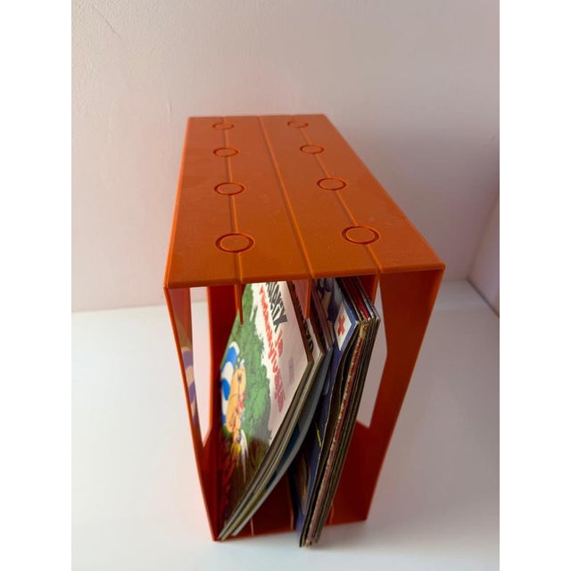 2000 - 2009 Orange Record Stand from Schweizer Design For Sale - Image 5 of 11