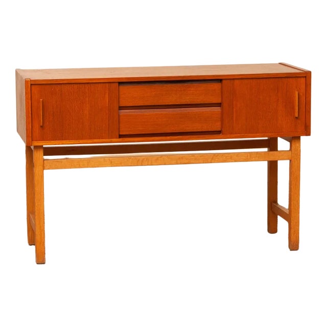 Small Swedish Sideboard in Teak, 1960s For Sale