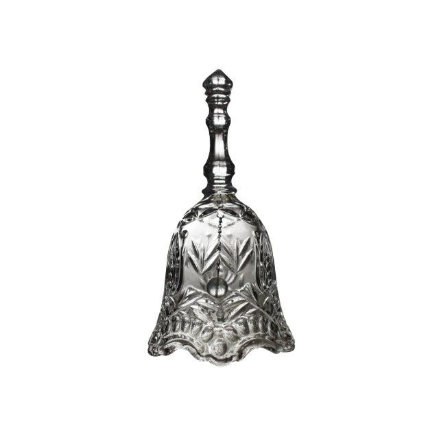 Vintage Handmade Glass Dinner Bell For Sale