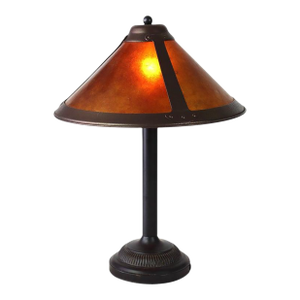 Vintage Dirk Van Erp Style Arts & Crafts Copper & Mica Table Lamp 20thC
