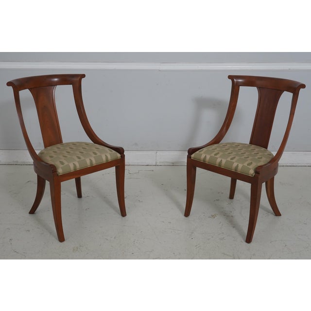 Set of 8 Stickley Cherry Regency Style Dining Room Chairs For Sale - Image 10 of 13