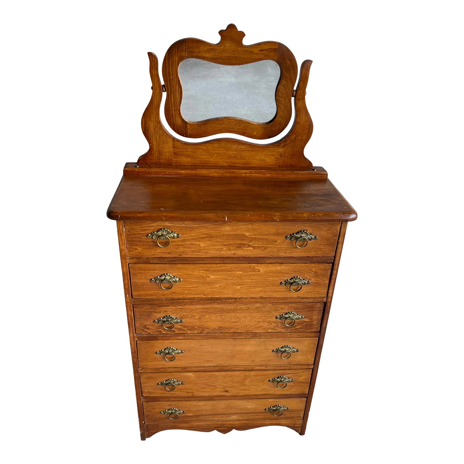 Victorian Chest of Drawers With Vanity Mirror Chairish