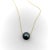 1990s 1990s 14k Gold Necklace With Black South Sea Pearl For Sale - Image 5 of 7