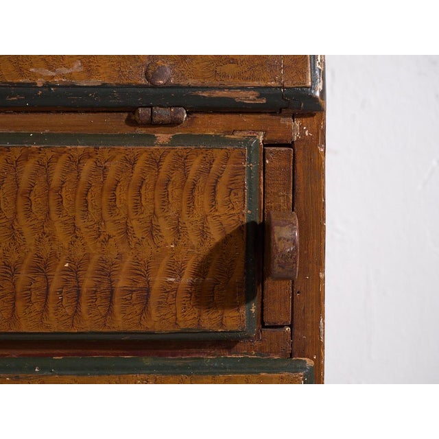 Wood Antique Swedish Painted Secretaire with Drawers For Sale - Image 7 of 18