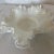 1960s Fenton Crystal Silver Crest Milk Glass, Double Ruffled Scalloped Rim Bowl For Sale - Image 9 of 10