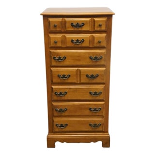 Flanders Mfg. Co. Solid Hard Rock Maple Colonial Early American Style 23" Lingerie Chest For Sale