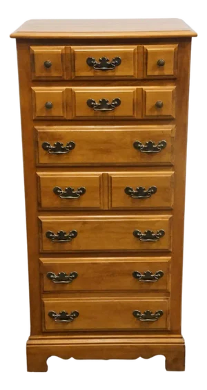Flanders Mfg. Co. Solid Hard Rock Maple Colonial Early American Style 23" Lingerie Chest