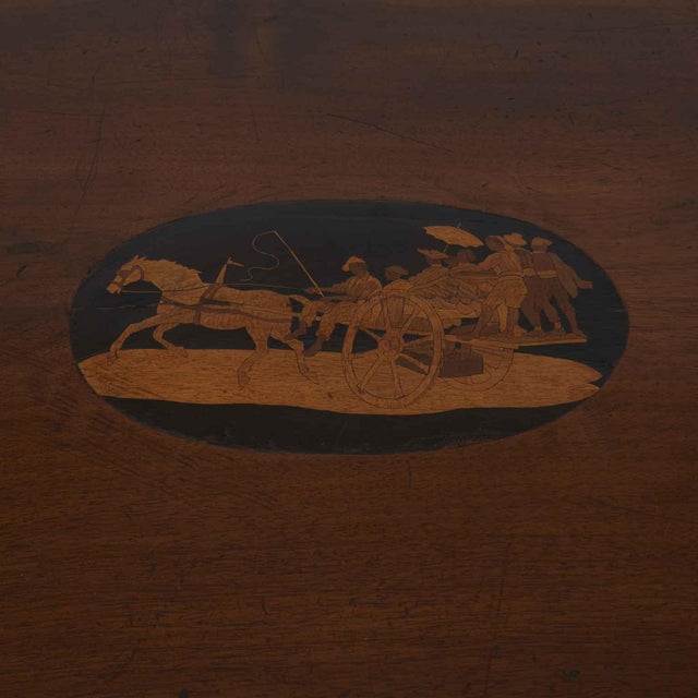 Walnut Lyre Chest with Three Drawers, 1800 For Sale - Image 5 of 9