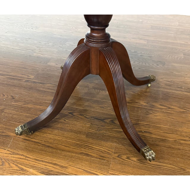 Traditional Mahogany Drop Leaf Breakfast/Dining/Game/Occasional Table by Leighton Hall - Showroom Sample For Sale - Image 11 of 15
