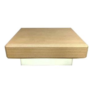 Vintage Mid Century Modern Light-Up Cocktail Table With Lacquered Woven Top