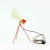 Metal Mid-Century Metal Table Lamp in Cream & Orange by Josef Hurka for Napako, 1960s For Sale - Image 7 of 11