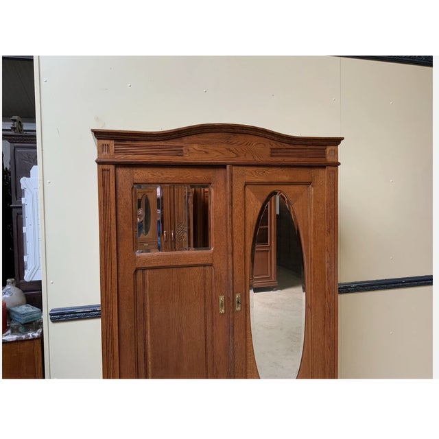 Antique Art Nouveau Wardrobe or Linen Cupboard, 1910 For Sale - Image 10 of 12