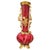 Large Vintage European Gilded Blown Red Glass Vase, 1940 For Sale - Image 12 of 12