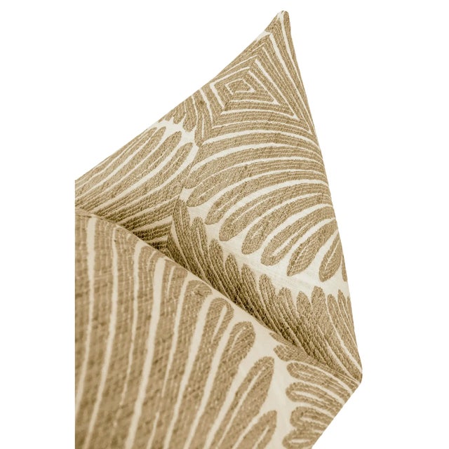 20" Natural Musgrove Chenille Pillows - A Pair For Sale - Image 4 of 4