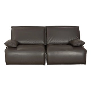 Free Motion 2-Seater Sofa in Dark Grey Leather from Koinor For Sale