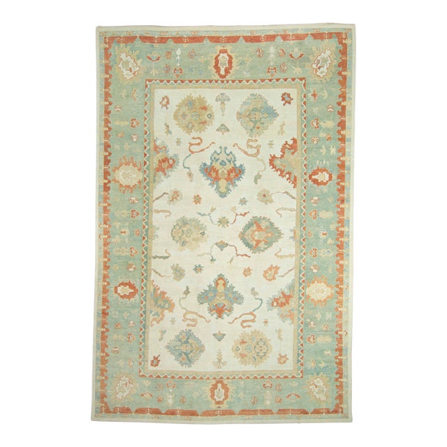 Turkish Oushak Rug 13'7" x 20'8" #18525 For Sale