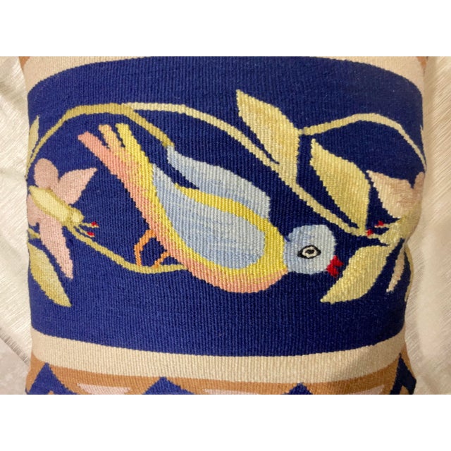 Tan Elegant Single Decorative Hand Woven Pillow For Sale - Image 8 of 10