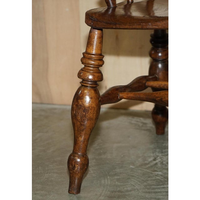 Antique Edwardian Elm Armchair, 1900 For Sale - Image 11 of 18