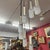 Wavy Metal and Glass Adjustable Chandelier, 1970 For Sale - Image 6 of 11