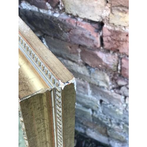 Large Mirror in Wooden Golden Gilt Frame For Sale - Image 4 of 6