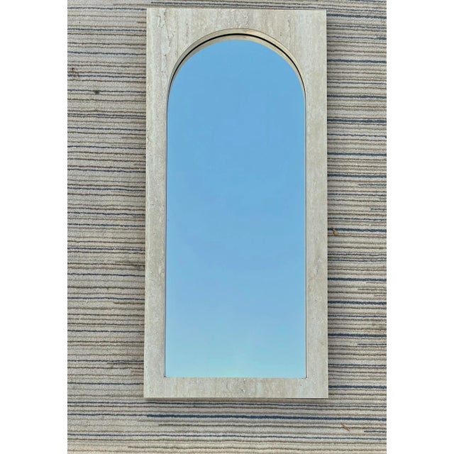 1980s 1980s Postmodern Marbleized Formica Wall Mirror For Sale - Image 5 of 10