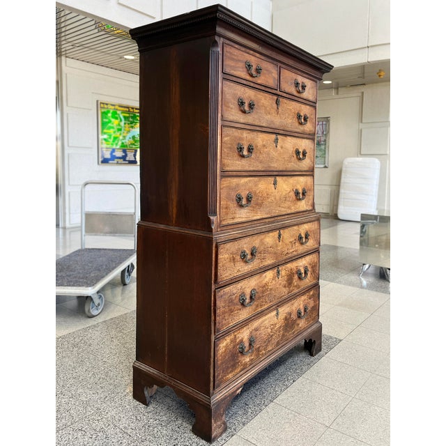 Traditional George III Mahogany Chest on Chest For Sale - Image 3 of 12