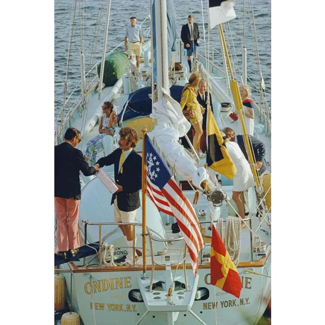 Party In Bermuda 1970 by Slim Aarons Slim Aarons Limited Estate Edition A party on the deck of the yacht ‘Ondine’ in...
