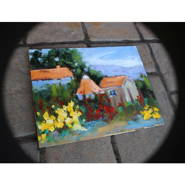 Quiet Places & Journeys — Sonoma Farm Original oil painting by Lisa Haas, 14 x 11 unframed masonite, signed. A vibrant...