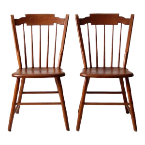 Vintage Dining Side Chairs Pair