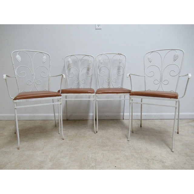 Vintage Mid Century Outdoor Patio Porch Dining Room Chairs - Set of 4 For Sale - Image 10 of 10