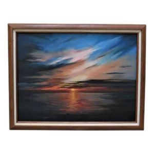 Cape Cod Seascape Oil Painting "Sunrise Over the Bay" Coastal Signed
