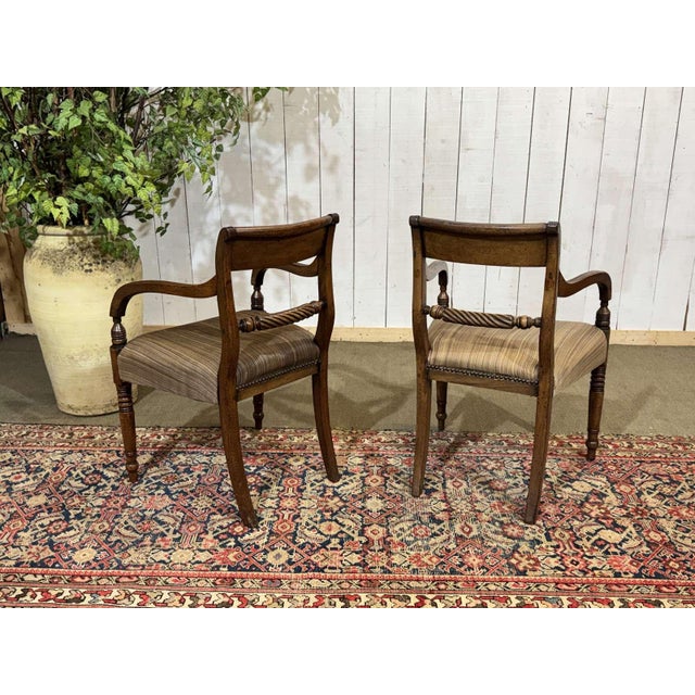 19th Century English Chairs and Armchairs Set in Mahogany, Set of 6 For Sale - Image 13 of 14