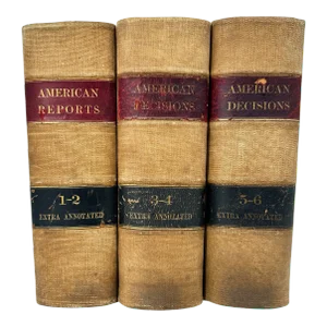 Antique American Decisions Book Set of 3