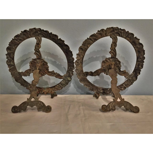Victorian English Brass Kettle Stands - A Pair For Sale - Image 3 of 8